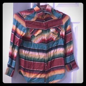 Western style button down shirt.